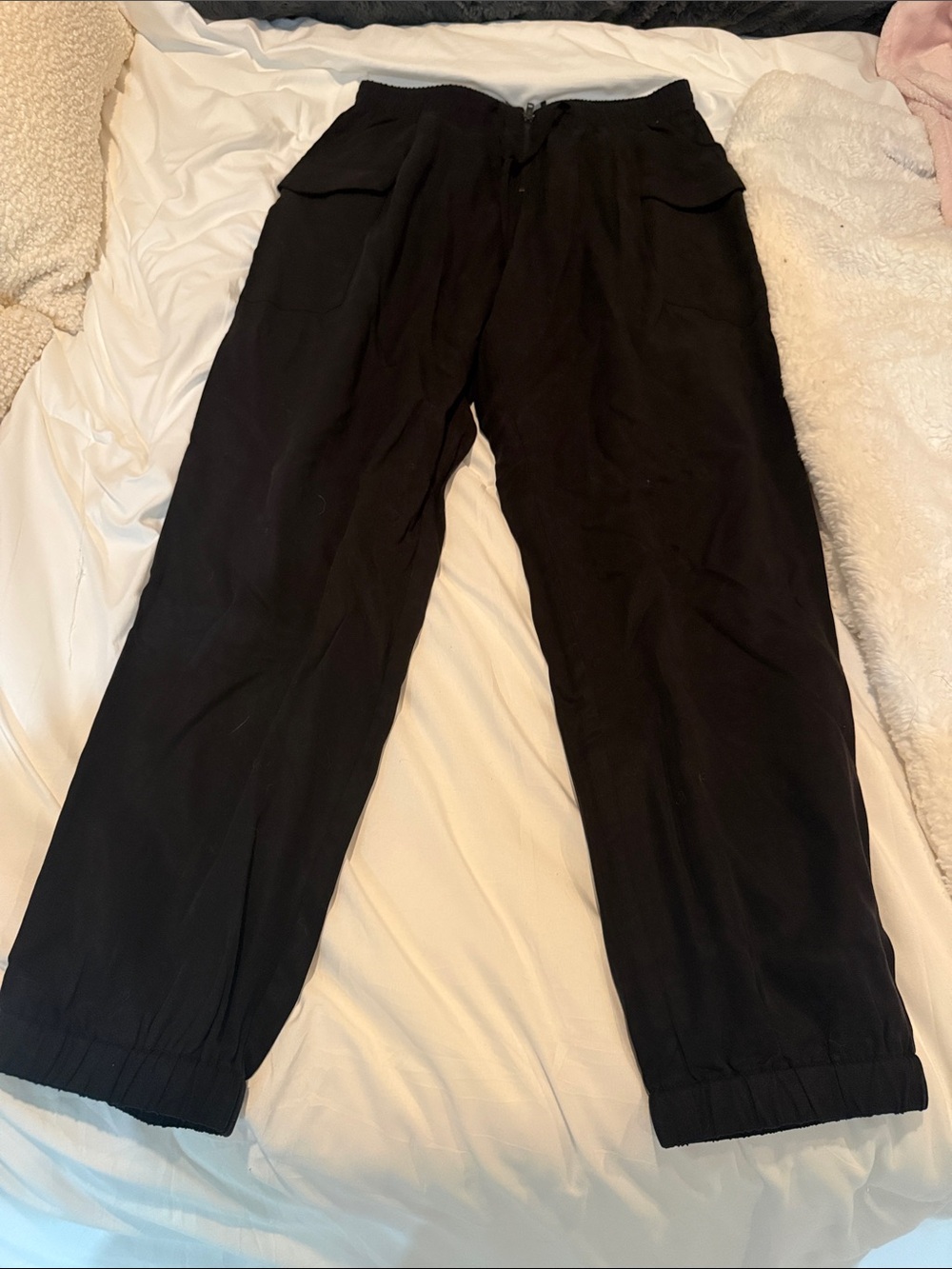 Black Casual Cargo Pants - Lightweight Everyday Wear